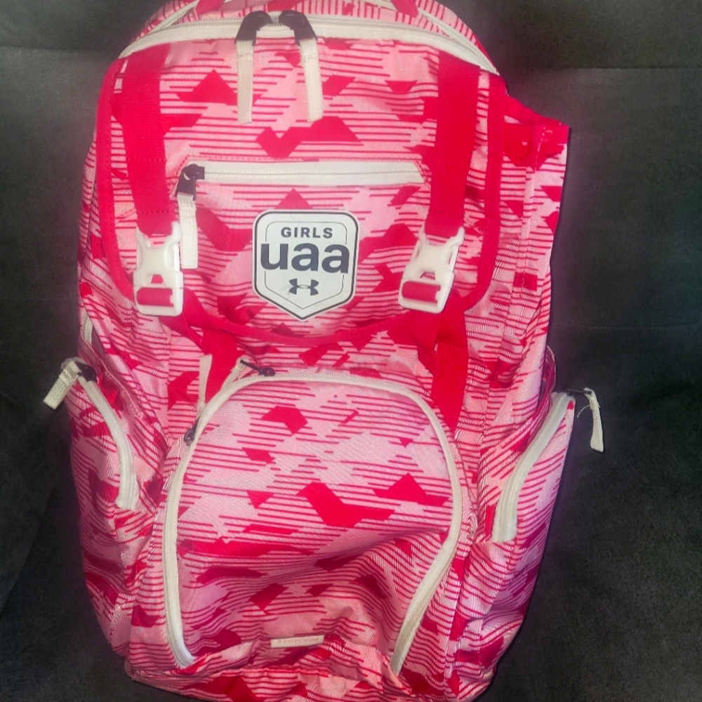 Under Armour Vibrant Pink and Red Backpack